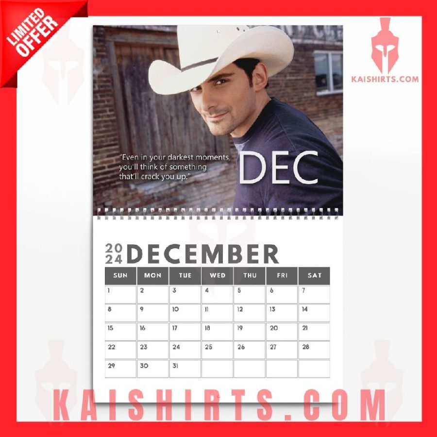 Brad Paisley 2024 Wall Hanging Calendar's Product Pictures - Kaishirts.com