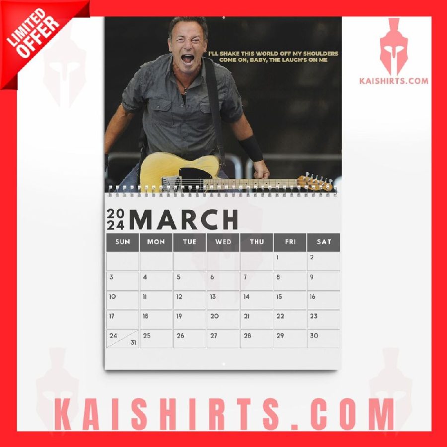 Bruce Springsteen 2024 Wall Hanging Calendar's Product Pictures - Kaishirts.com