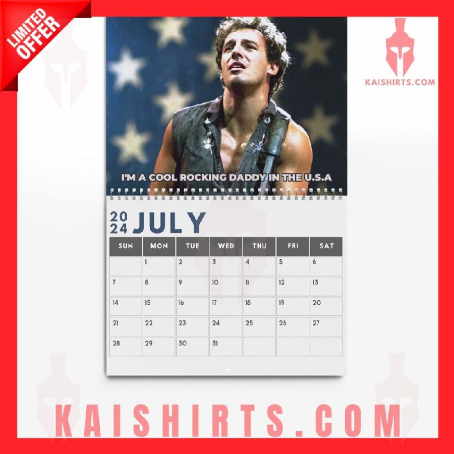 Bruce Springsteen 2024 Wall Hanging Calendar's Product Pictures - Kaishirts.com