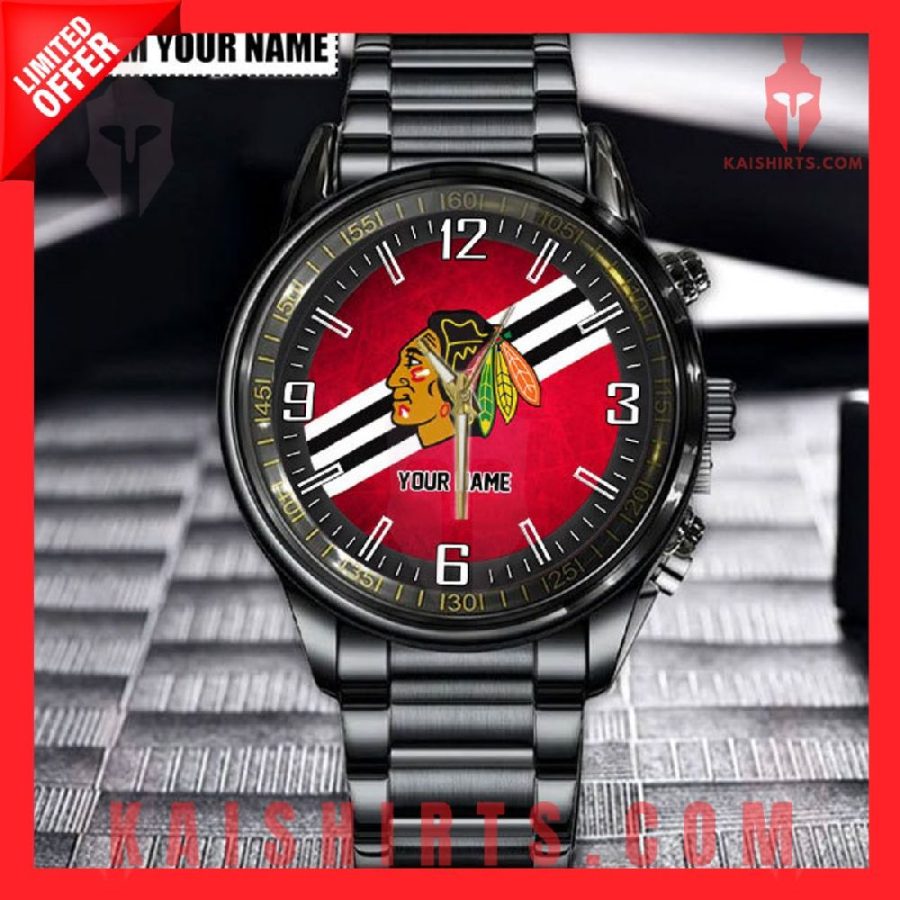 Chicago Blackhawks Custom Name Watch's Product Pictures - Kaishirts.com