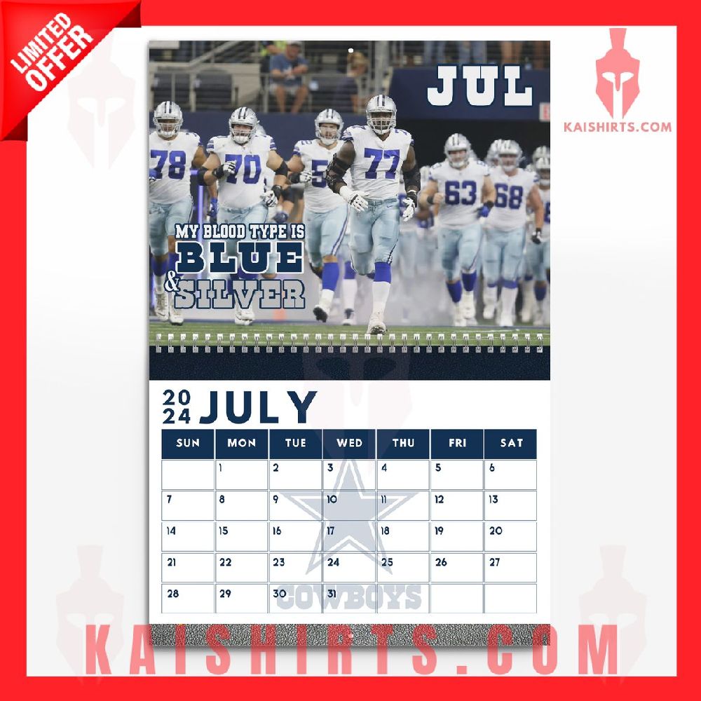 Dallas Cowboys 2024 Wall Hanging Calendar's Product Pictures - Kaishirts.com