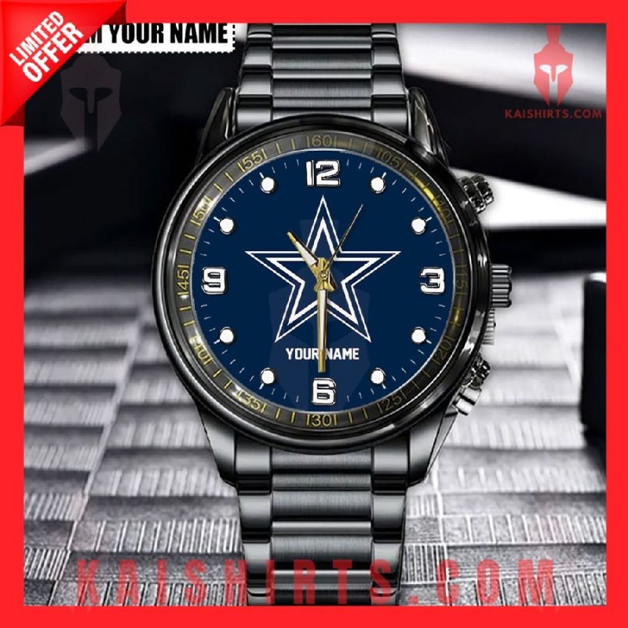 Dallas Cowboys Personalized Black Hand Watch's Product Pictures - Kaishirts.com