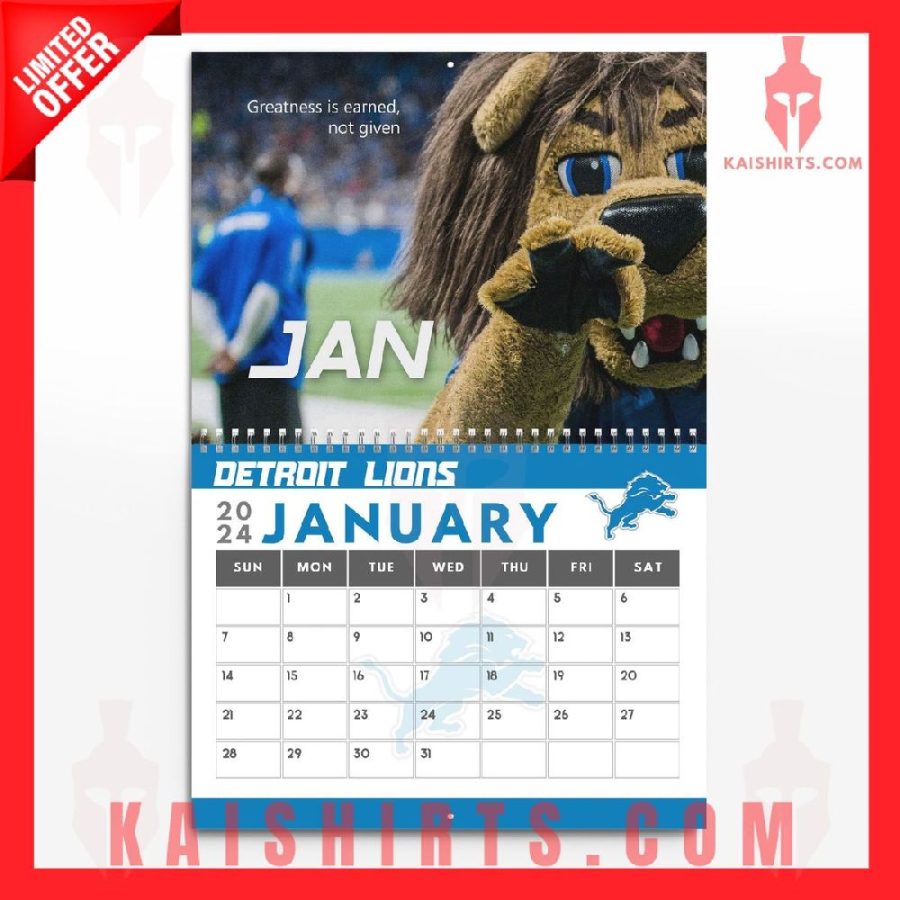 Detroit Lions 2024 Wall Hanging Calendar's Product Pictures - Kaishirts.com