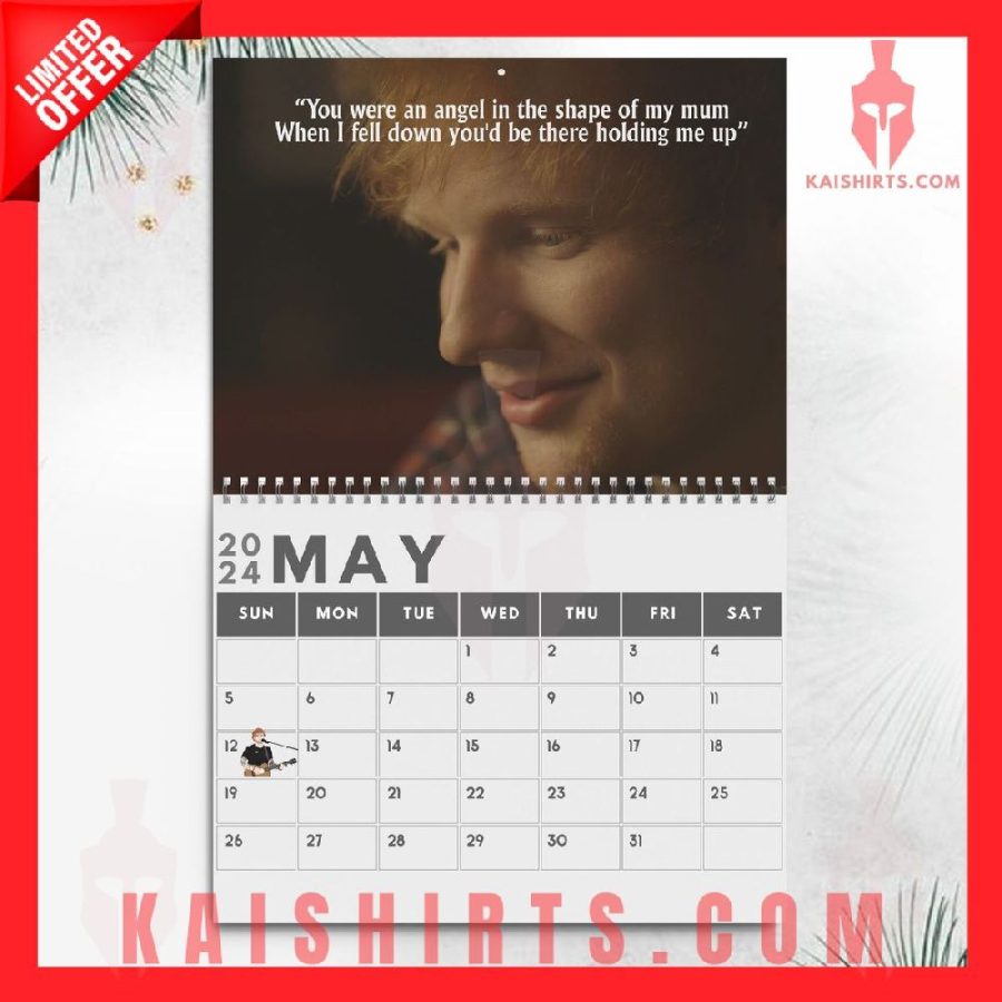 Ed Sheeran 2024 Wall Hanging Calendar's Product Pictures - Kaishirts.com