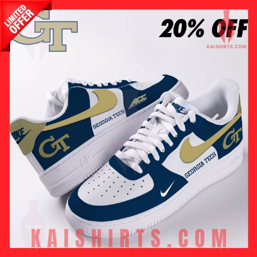 Georgia Tech Yellow Jackets Air Force 1's Product Pictures - Kaishirts.com