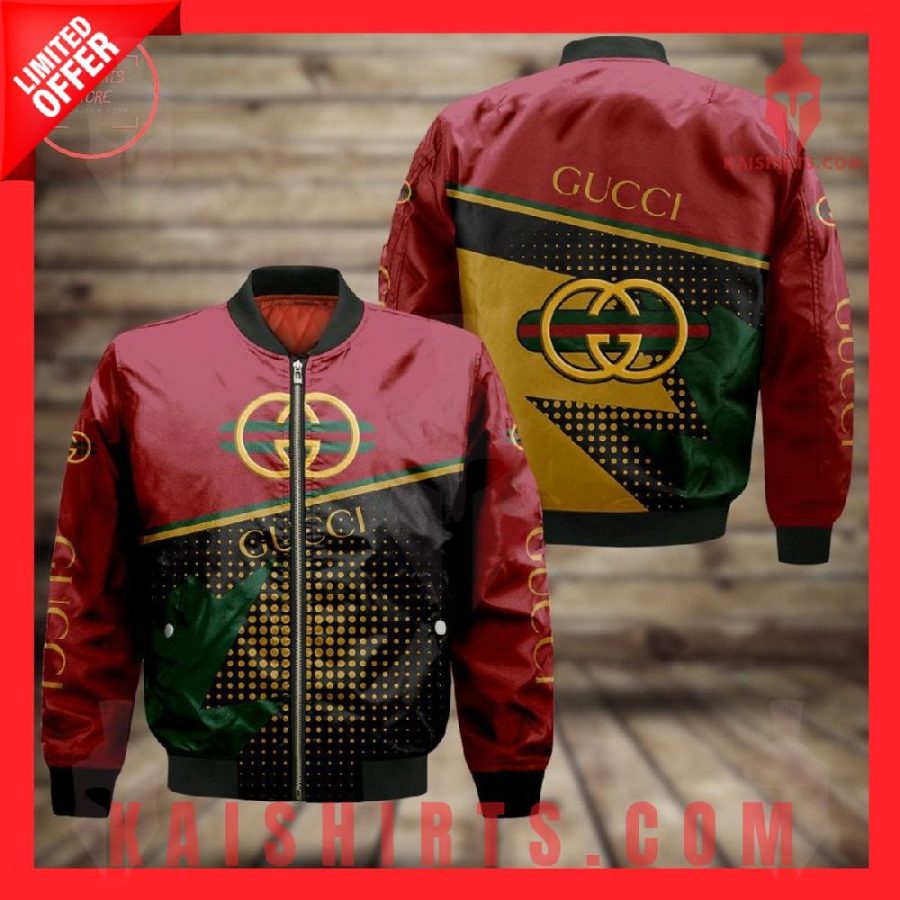 Gucci Logo Luxury Brand Pattern Bomber Jacket's Product Pictures - Kaishirts.com