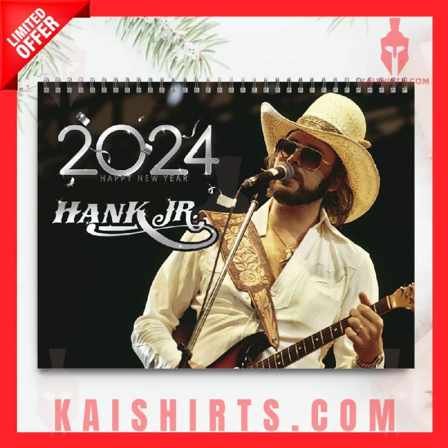 Hank Williams Jr. 2024 Wall Hanging Calendar's Product Pictures - Kaishirts.com