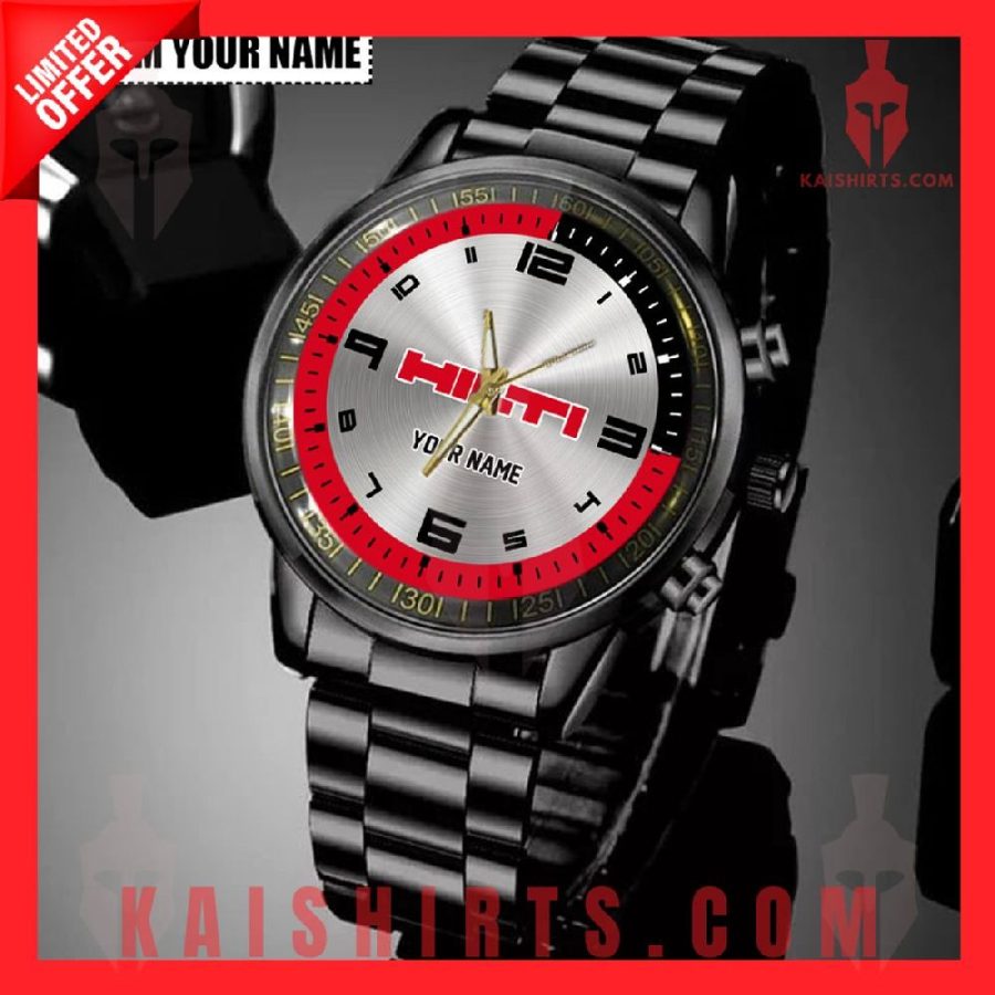 Hilti Personalized Black Hand Watch's Product Pictures - Kaishirts.com