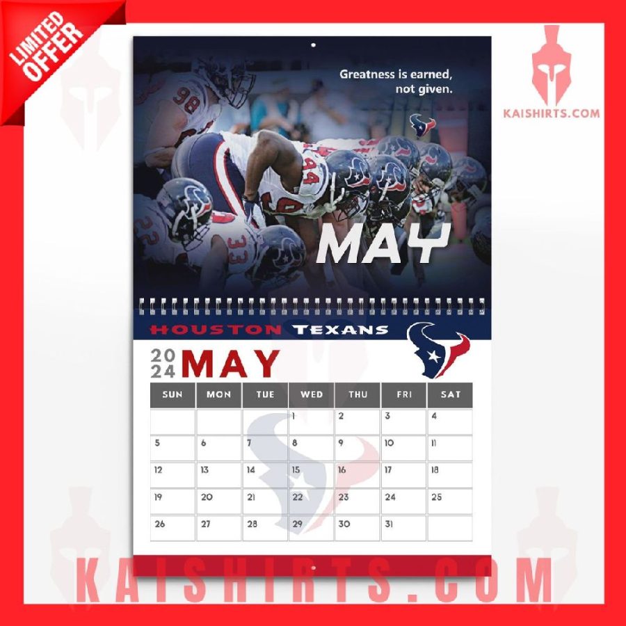 Houston Texans 2024 Wall Hanging Calendar's Product Pictures - Kaishirts.com