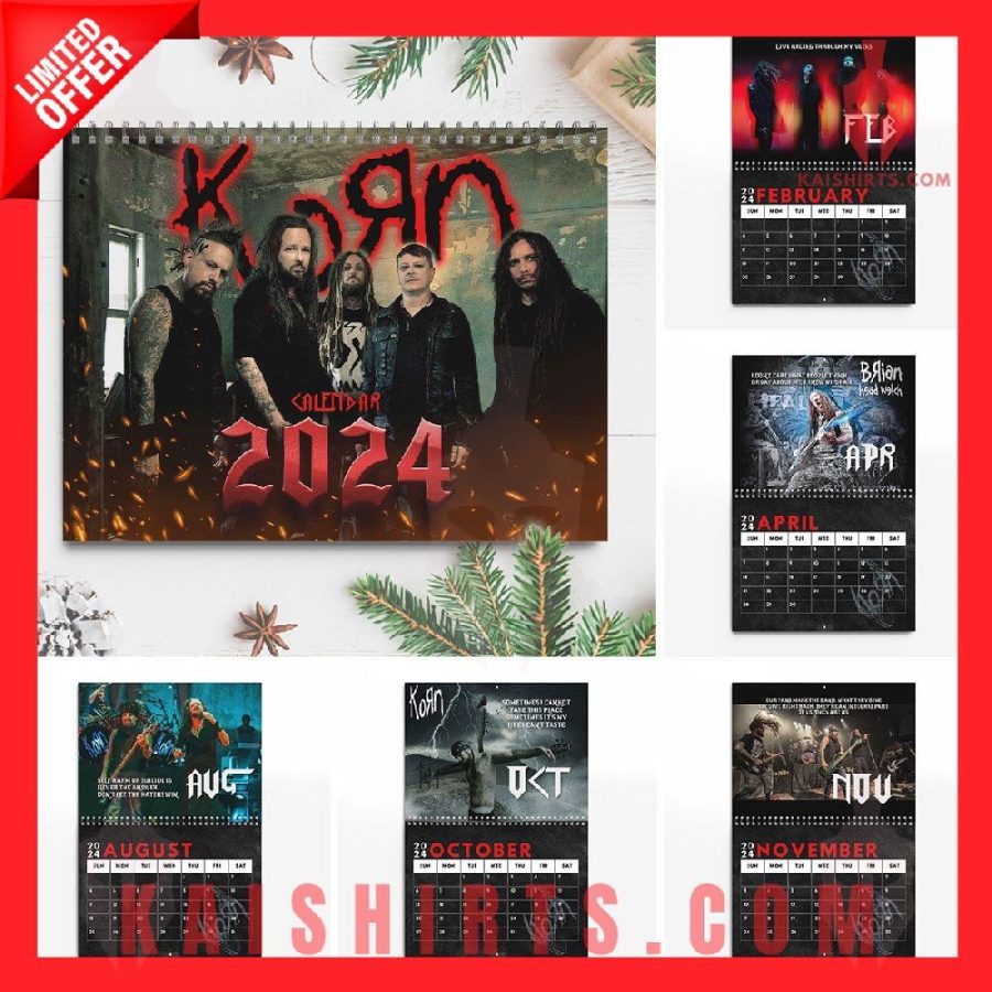 Korn 2024 Wall Hanging Calendar's Product Pictures - Kaishirts.com