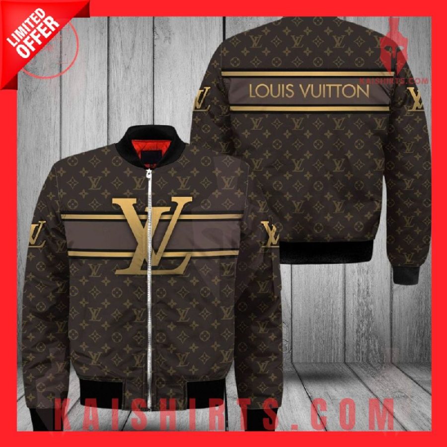 Louis Vuitton Luxury Brand Brown Bomber Jacket's Product Pictures - Kaishirts.com