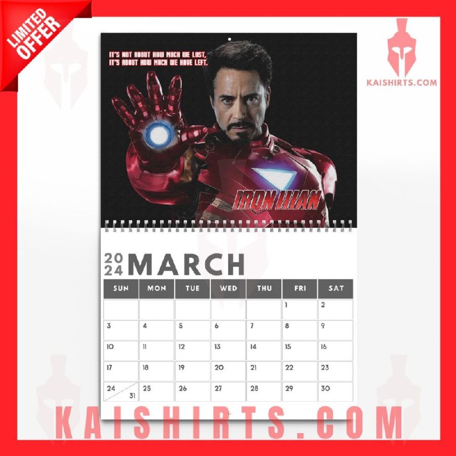 Marvel Avengers 2024 Wall Hanging Calendar's Product Pictures - Kaishirts.com
