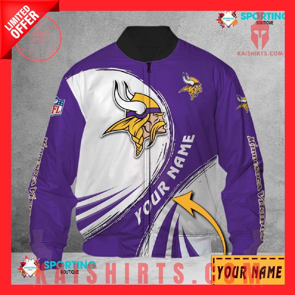 Minnesota Vikings NFL Customized Bomber Jacket's Product Pictures - Kaishirts.com