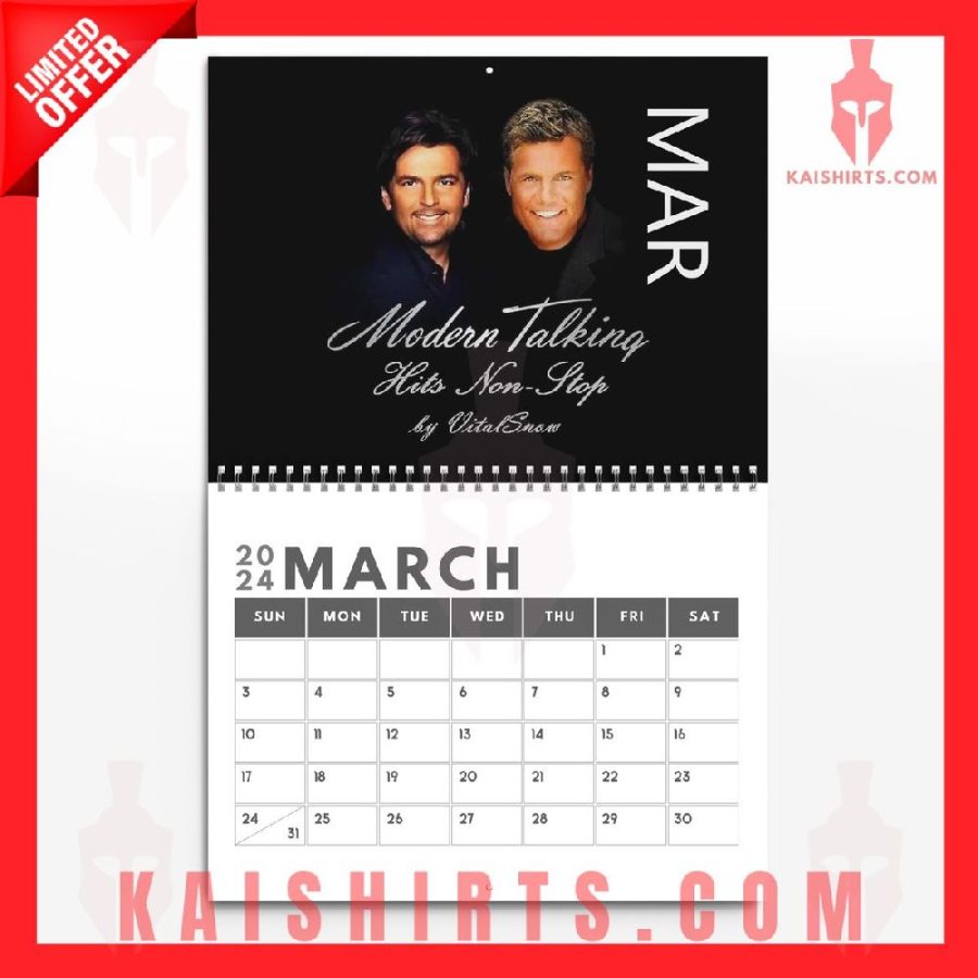 Modern Talking 2024 Wall Hanging Calendar's Product Pictures - Kaishirts.com