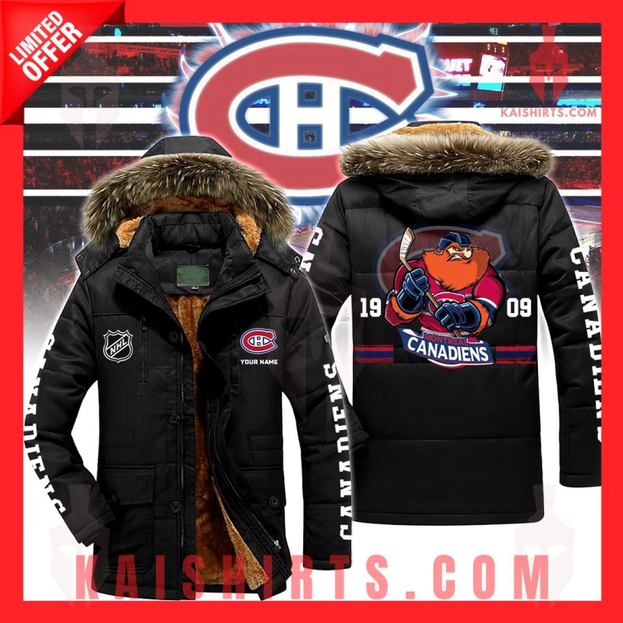 Montreal Canadiens Personalized Fleece Parka Jacket's Product Pictures - Kaishirts.com