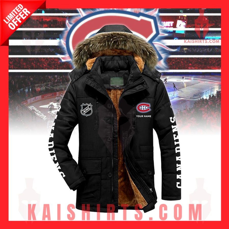 Montreal Canadiens Personalized Fleece Parka Jacket's Product Pictures - Kaishirts.com