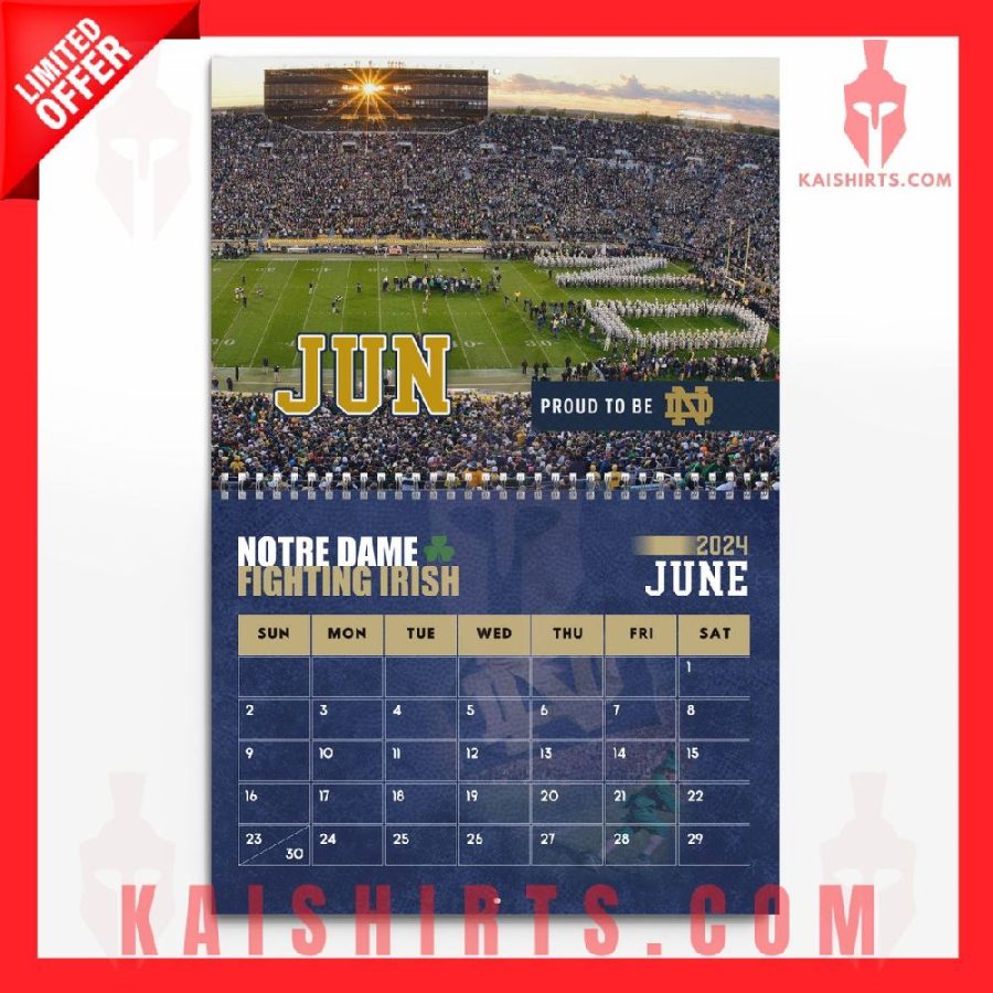 Notre Dame Fighting Irish 2024 Wall Hanging Calendar's Product Pictures - Kaishirts.com