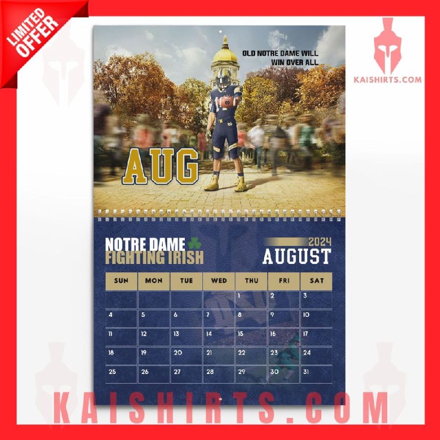 Notre Dame Fighting Irish 2024 Wall Hanging Calendar's Product Pictures - Kaishirts.com