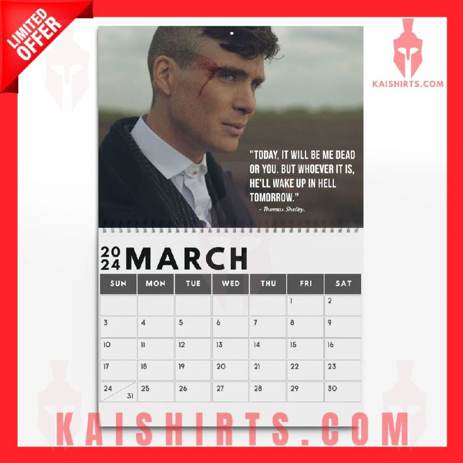 Peaky Blinders 2024 Wall Hanging Calendar's Product Pictures - Kaishirts.com