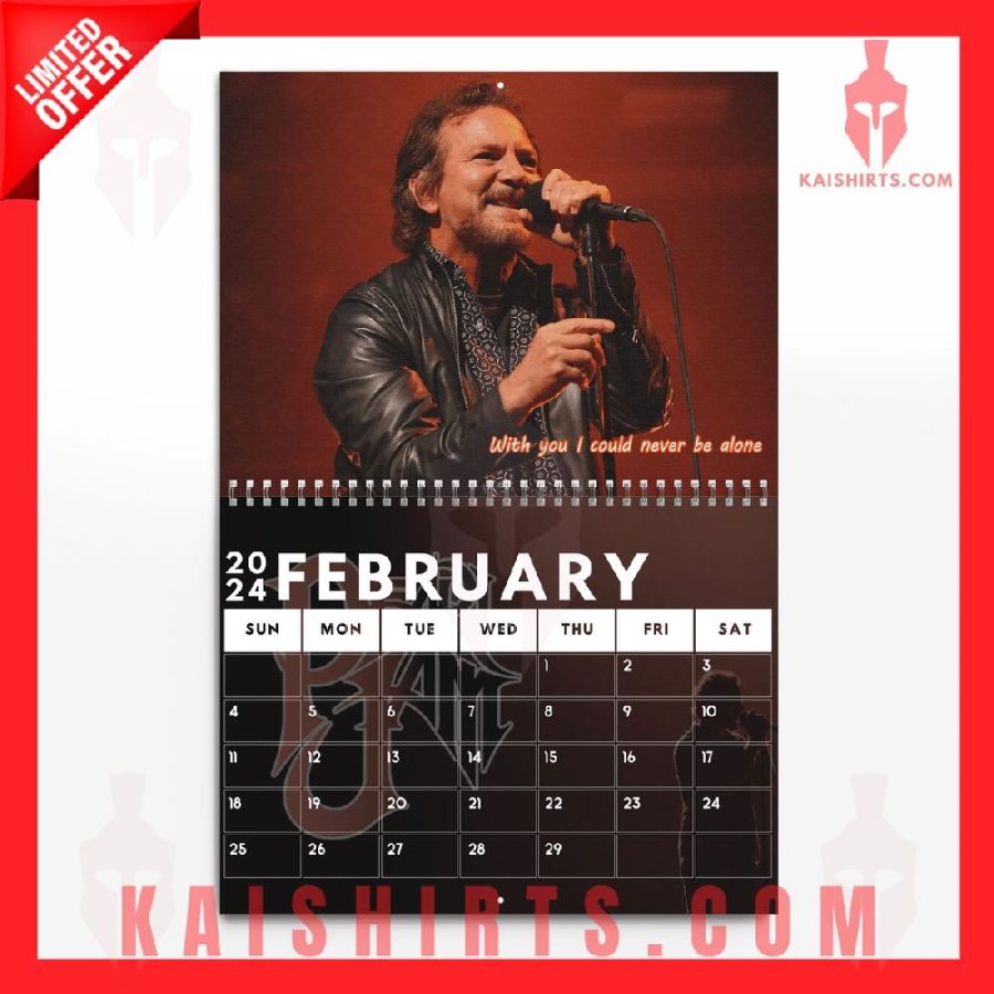 Pearl Jam 2024 Wall Hanging Calendar's Product Pictures - Kaishirts.com
