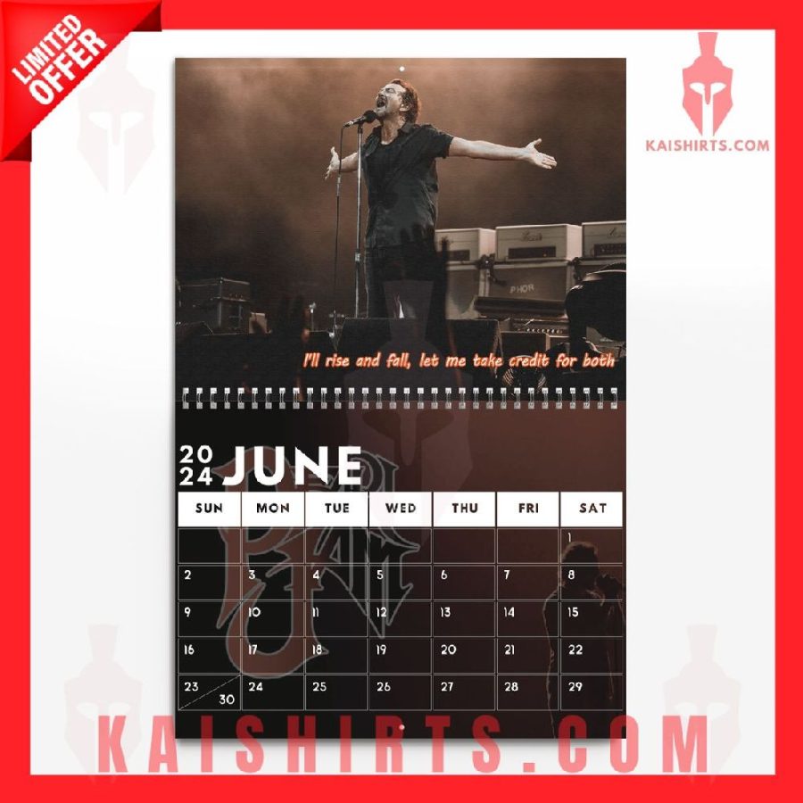 Pearl Jam 2024 Wall Hanging Calendar's Product Pictures - Kaishirts.com
