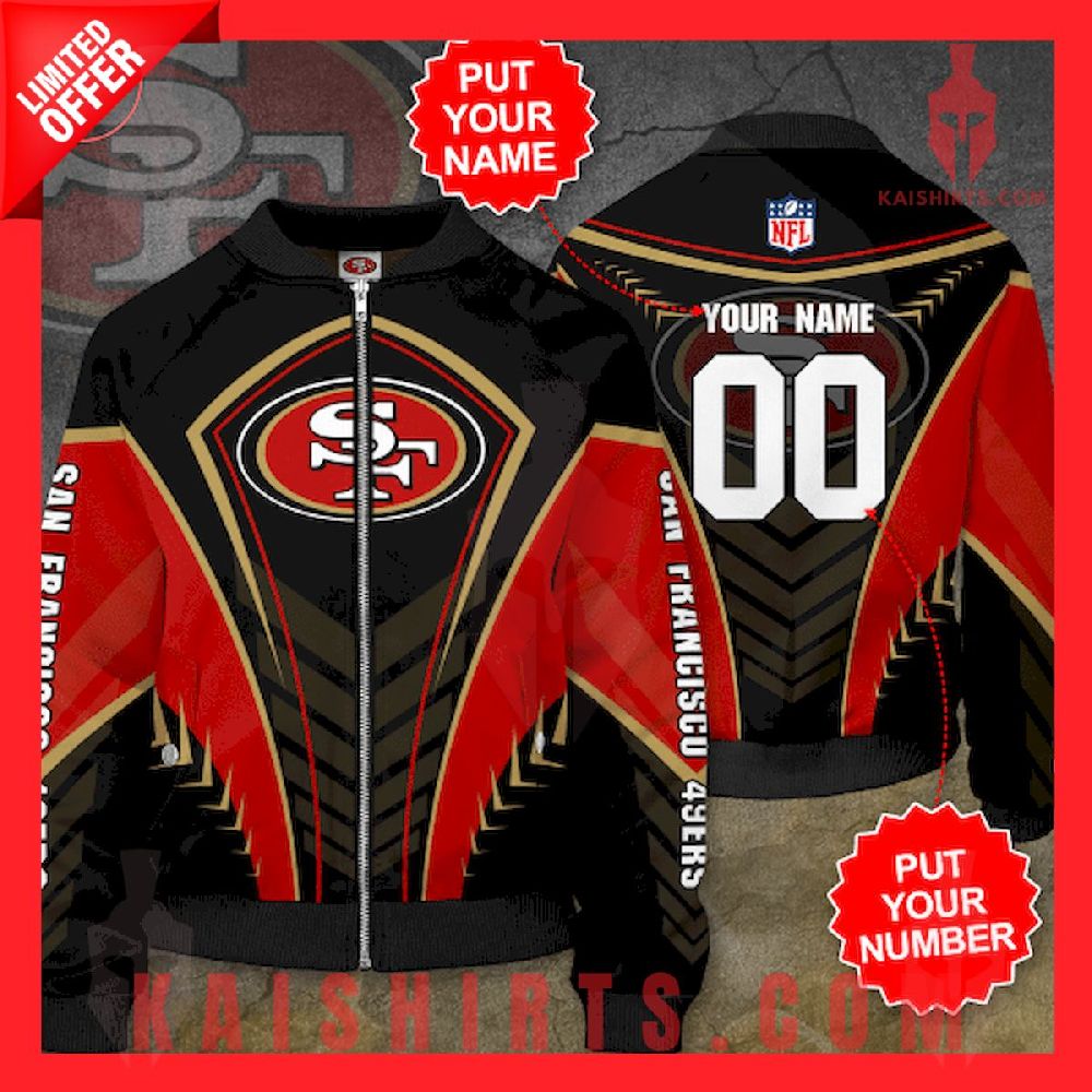 Personalized San Francisco 49Ers Bomber Jacket's Product Pictures - Kaishirts.com