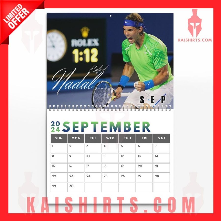 Rafael Nadal 2024 Wall Hanging Calendar's Product Pictures - Kaishirts.com