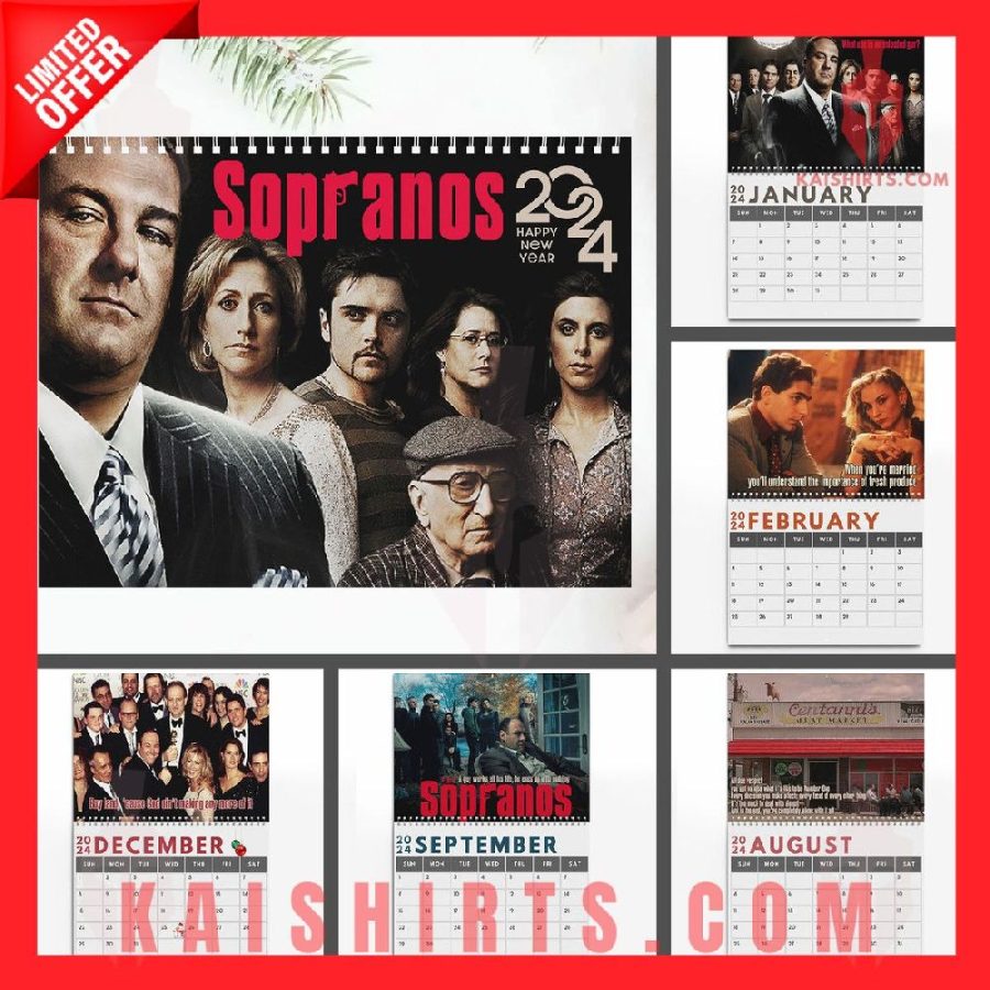Sopranos 2024 Wall Hanging Calendar's Product Pictures - Kaishirts.com