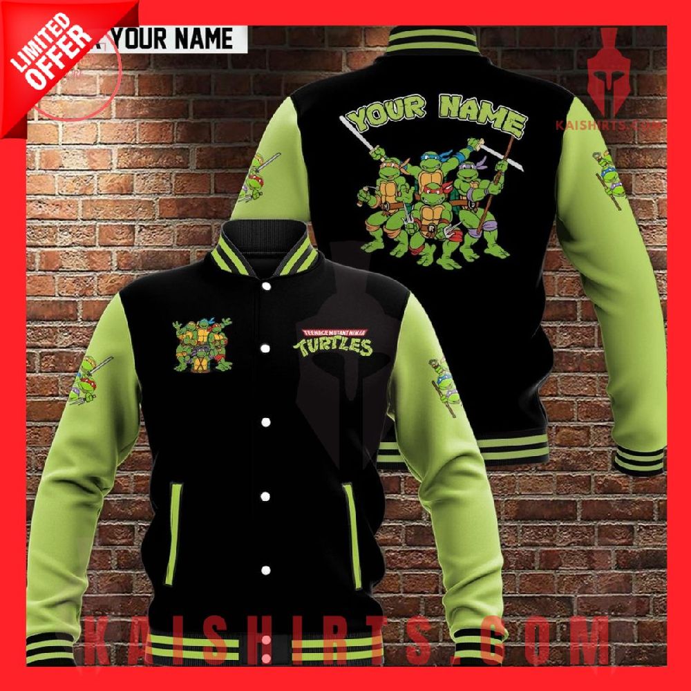 Teenage Mutant Ninja Turtles Personalized Name Baseball Jacket's Product Pictures - Kaishirts.com