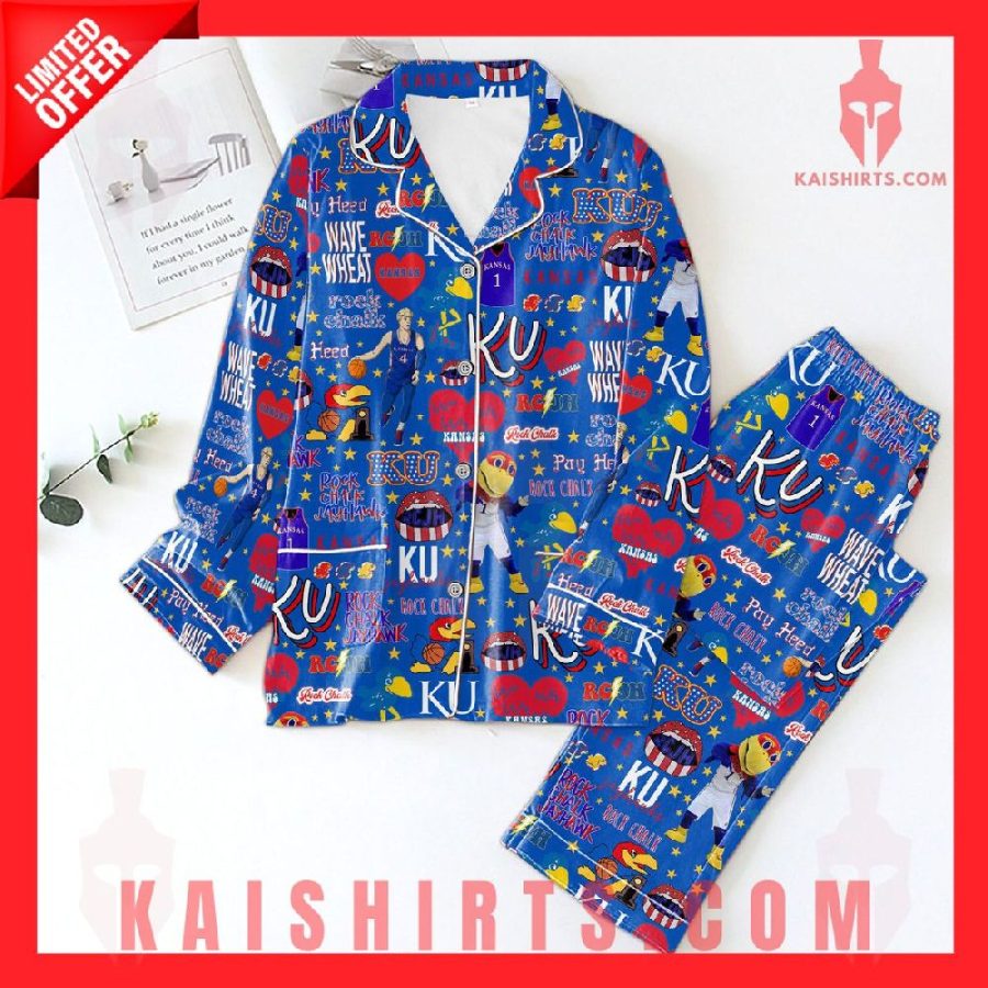 University of Kansas Kansas Jayhawks Pajamas Set's Product Pictures - Kaishirts.com