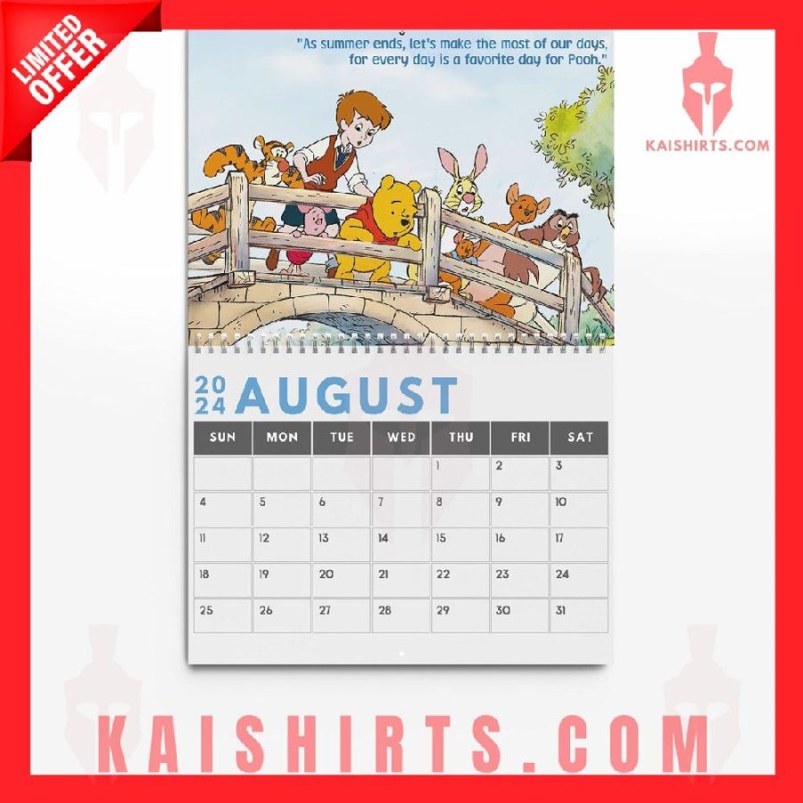 Winnie-The-Pooh 2024 Wall Hanging Calendar's Product Pictures - Kaishirts.com