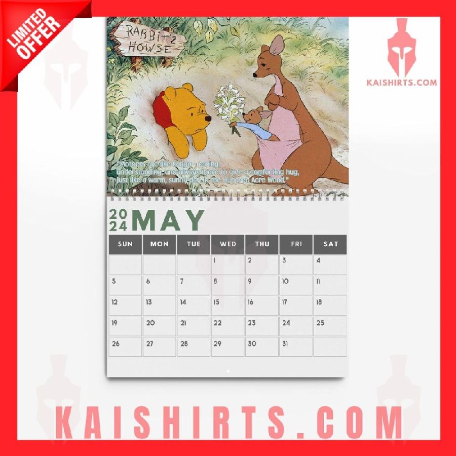 Winnie-The-Pooh 2024 Wall Hanging Calendar's Product Pictures - Kaishirts.com
