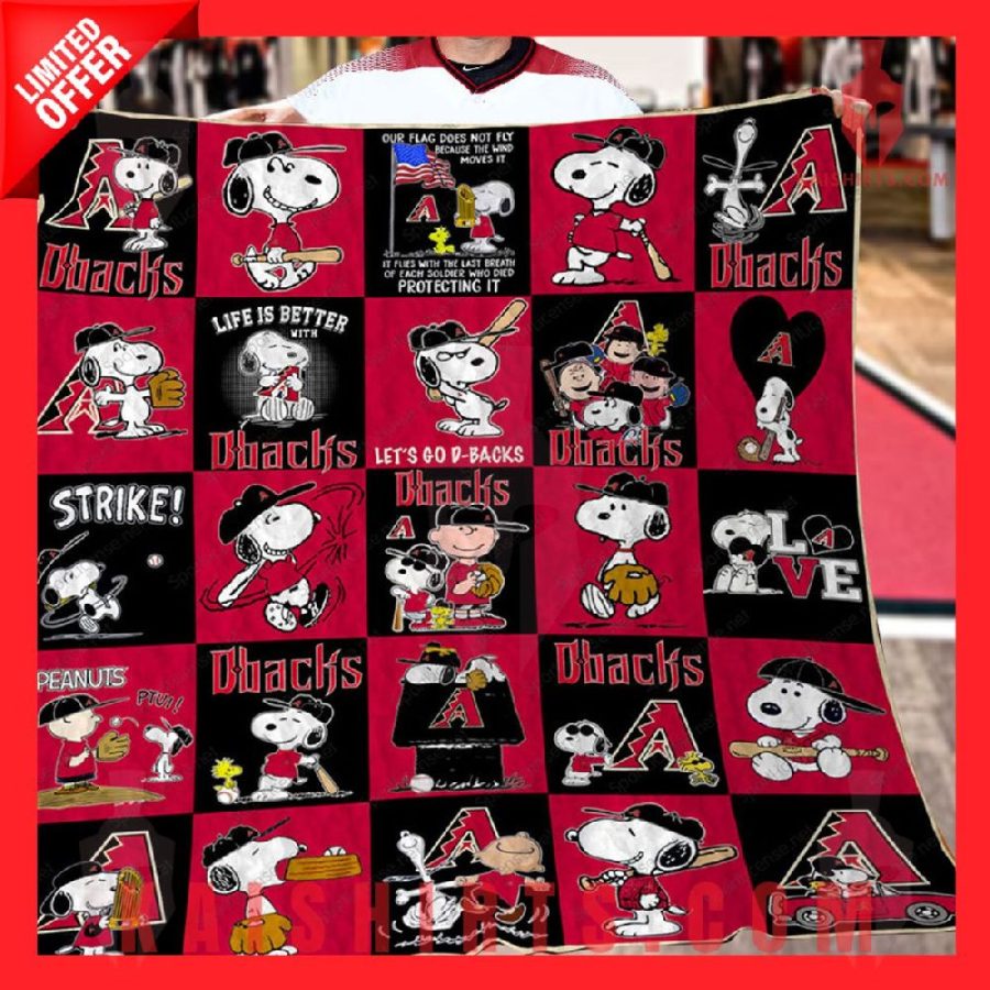 Atlanta Braves MLB Snoopy Fleece Blanket's Product Pictures - Kaishirts.com