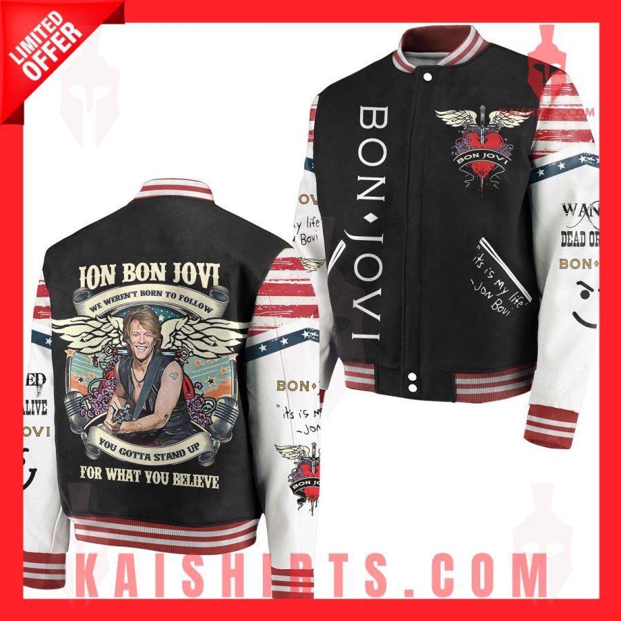 Bon Jovi Baseball Jacket's Product Pictures - Kaishirts.com