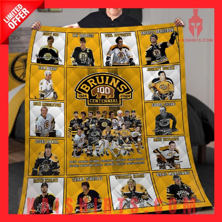 Boston Bruins NHL Fleece Blanket's Product Pictures - Kaishirts.com