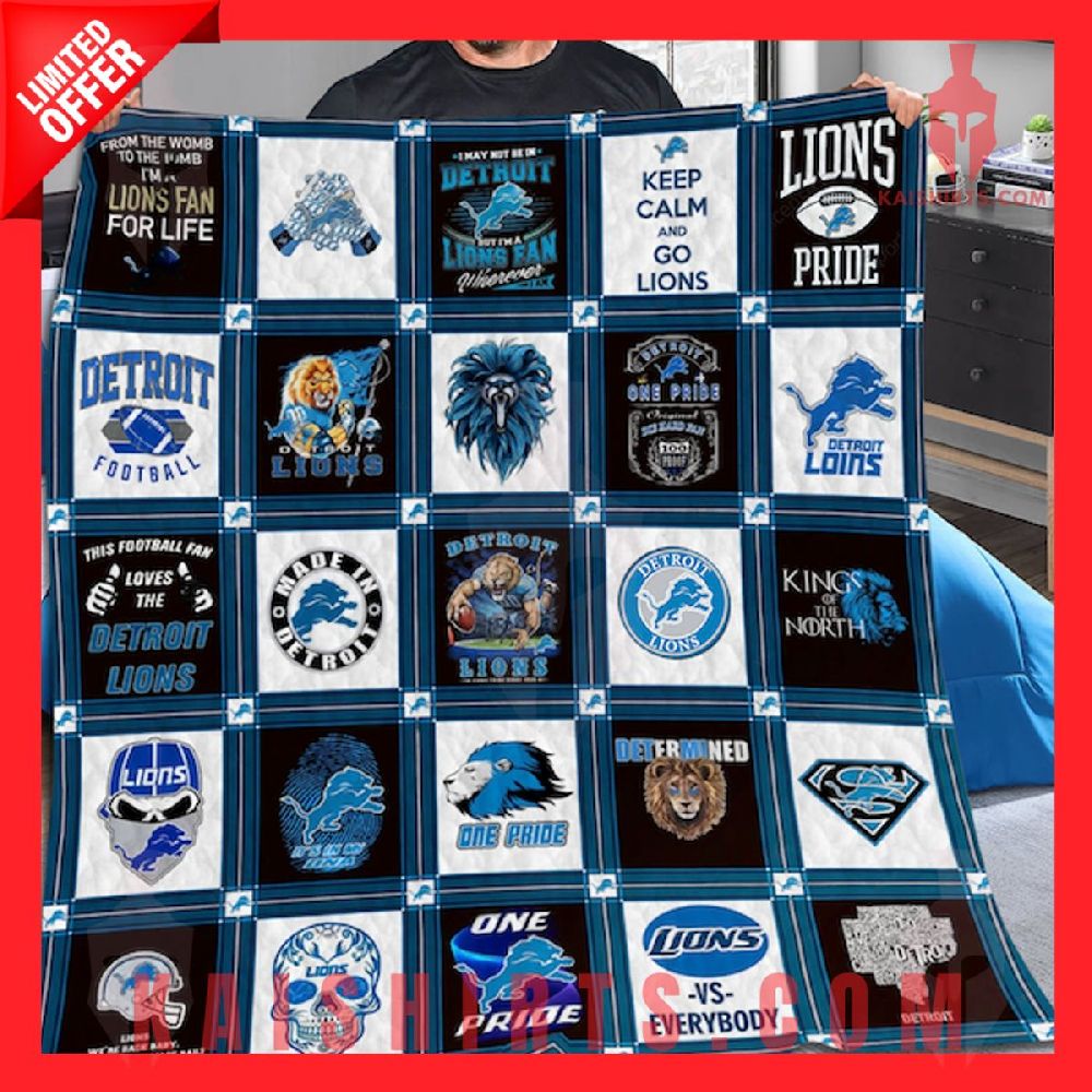 Detroit Lions NFL Team Fleece Blanket's Product Pictures - Kaishirts.com
